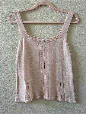 Joseph A Light Pink Knit Square-Neck Tank